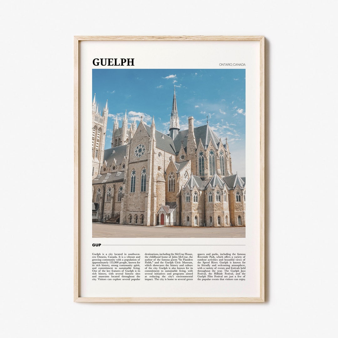 Guelph Reise Poster Guelph Wandkunst Guelph Poster Print Etsy.de
