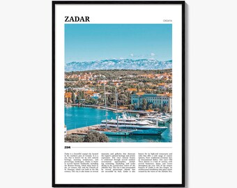 Póster de viaje de Zadar, Arte mural de Zadar, Impresión de póster de Zadar, Foto de Zadar, Decoración de Zadar, Croacia