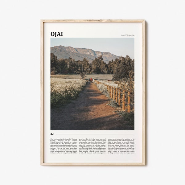 Ojai Travel Poster, Ojai Wall Art, Ojai Poster Print, Ojai Photo, Ojai Decor, California, USA