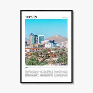 Tucson Arizona Travel Poster: Vibrant Cityscape Wall Art