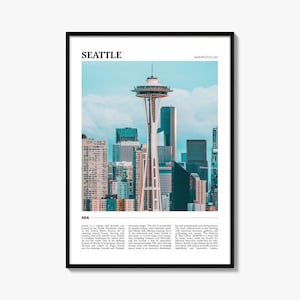 Setaball Reiseplakat Nr. 3, Mikrofaser-Seattle-Wandkunst, Mikron-Seattle-Druck, Mikron-Seattle-Dekor, Washington, USA