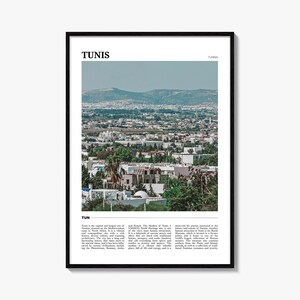 Póster de viaje de Túnez, arte mural de Túnez, impresión de póster de Túnez, foto de Túnez, decoración de Túnez, Túnez