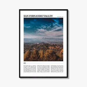 San Fernando Valley reisposter nr. 2, San Fernando Valley kunst aan de muur, San Fernando Valley poster, San Fernando foto, San Fernando decor