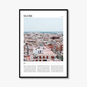 Elche Reise Poster, Elche Wandkunst, Elche Poster Druck, Elche Foto, Elche Decor, Spanien