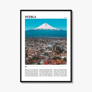 Puebla Reiseplakat, Puebla Wandkunst, Puebla Poster Druck, Puebla Foto, Puebla Dekor, Mexiko