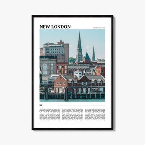 New London Reiseposter, New London Wandkunst, New London Poster Druck, New London Foto, New London Decor, Conneticut, USA