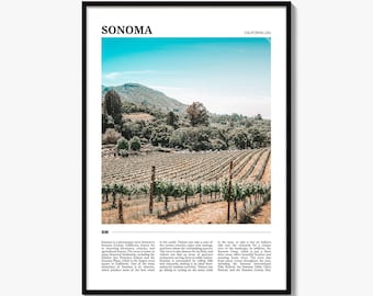 Sonoma Poster Druck, Kalifornien Foto, Russische Flusstaler Wandkunst, Wein Land Reise Dekor
