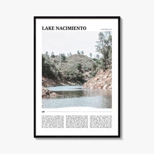 Cartel de viaje del Lago Nacimiento, Arte de la pared del Lago Nacimiento, Impresión del cartel del Lago Nacimiento, Foto del Lago Nacimiento, Decoración del Lago Nacimiento, EE.UU.