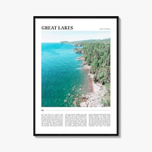 Great Lakes Travel Poster, Great Lakes Wall Art, Great Lakes Poster Print, Great Lakes Photo, Great Lakes Decor, North America