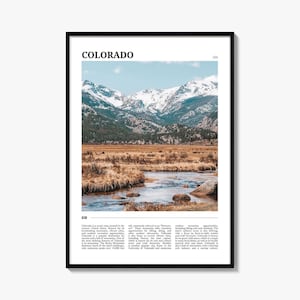 Colorado Travel Poster No 1, Colorado Wall Art, Colorado Poster Print, Colorado Photo, Colorado Decor, USA