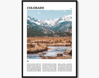 Colorado Travel Poster No 1, Colorado Wall Art, Colorado Poster Print, Colorado Photo, Colorado Decor, USA