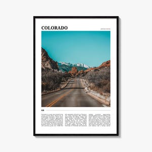 Colorado Travel Poster No 2, Colorado Wall Art, Colorado Poster Print, Colorado Photo, Colorado Decor, USA