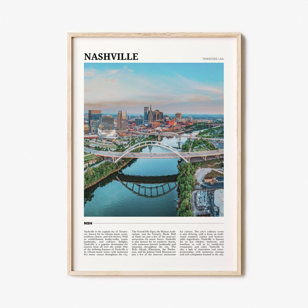 Nashville Travel Poster, Nashville Wall Art, Nashville Poster Print, Nashville Photo, Nashville Decor, Tennessee, USA