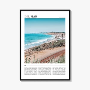 Del Mar Travel Poster, Del Mar Wall Art, Del Mar Poster Print, Del Mar Photo, Del Mar Decor, California, USA