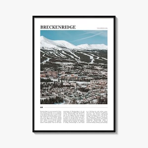 Breckenridge Colorado-reisposterafdruk: muurkunst VS