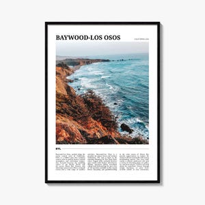 Cartel de viaje de Baywood Los Osos, Arte de pared de Baywood-Los Osos, Impresión de póster de Baywood-Los Osos, Foto de Baywood-Los Osos, Decoración de Baywood-Los Osos imagen 1