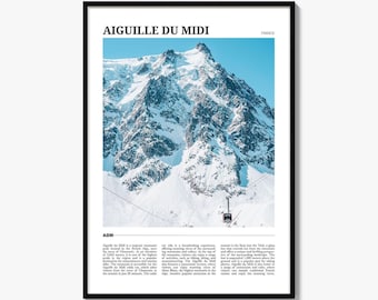 Aiguille du Midi Poster Print, France Photo, Haute-Savoie Wall Art, Mont Blanc Travel Decor