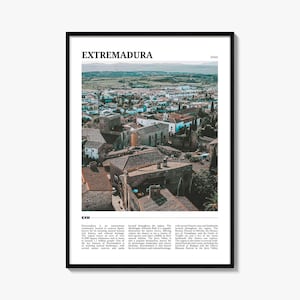 Extremadura Reise Poster, Extremadura Wandkunst, Extremadura Poster Druck, Extremadura Foto, Extremadura Dekor, Spanien
