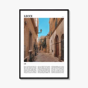 Cartel de viaje de Lecce, arte de la pared de Lecce, impresión de cartel de Lecce, foto de Lecce, decoración de Lecce, Italia