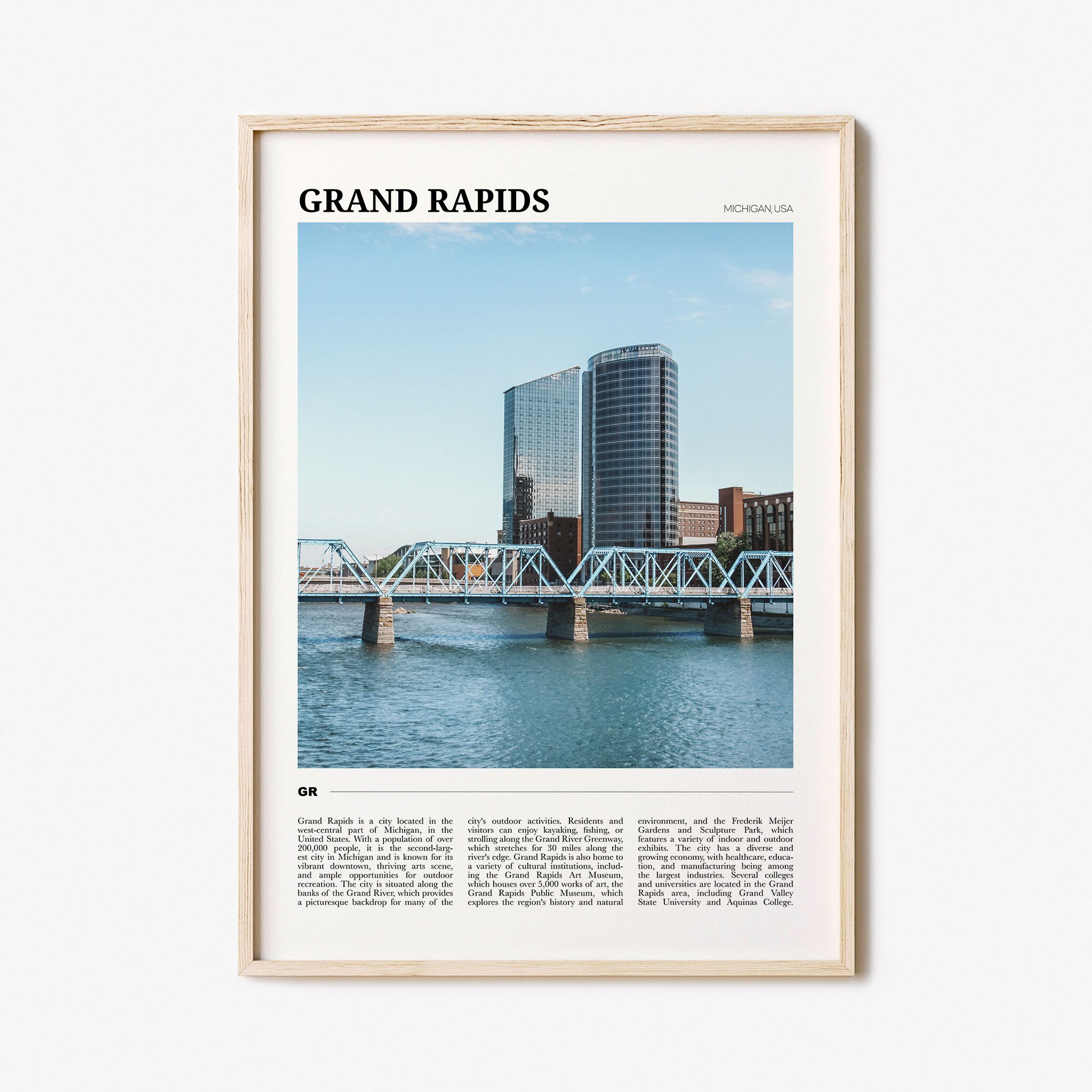 Grand Rapids Travel Poster, Grand Rapids Wall Art, Grand Rapids Poster Print, Grand Rapids Photo