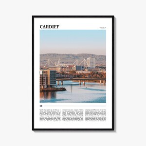 Cardiff Travel Poster, Cardiff Wall Art, Cardiff Poster Print, Cardiff Photo, Cardiff Decor, Wales, UK