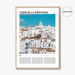 Cartel de viaje de Vejer de la Frontera, Arte mural de Vejer de la Frontera, Impresión de cartel de Vejer de la Frontera, Foto de Vejer de la Frontera, España imagen 7