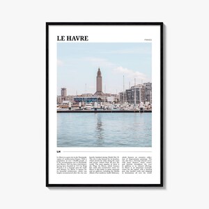 Affiche de voyage Le Havre, art mural Le Havre, impression affiche Le Havre, photo Le Havre, déco Le Havre, France