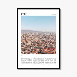 Pôster de viagem de Cebu, arte de parede de Cebu, impressão de pôster de Cebu, foto de Cebu, decoração de Cebu, Filipinas