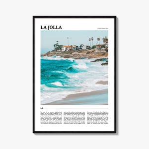 La Jolla Travel Poster No 2, La Jolla Wall Art, La Jolla Poster Print, La Jolla Photo, La Jolla Decor, California, USA