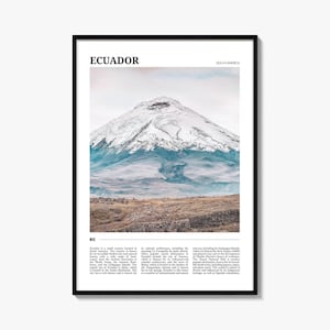 Ecuador Travel Poster, Ecuador Wall Art, Ecuador Poster Print, Ecuador Photo, Ecuador Decor, South America