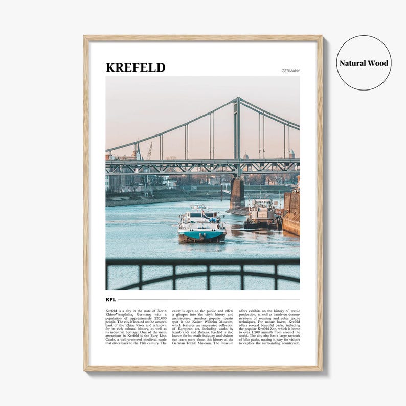 Cartel de viaje de Krefeld, arte de la pared de Krefeld, impresión del cartel de Krefeld, foto de Krefeld, decoración de Krefeld, Alemania imagen 7