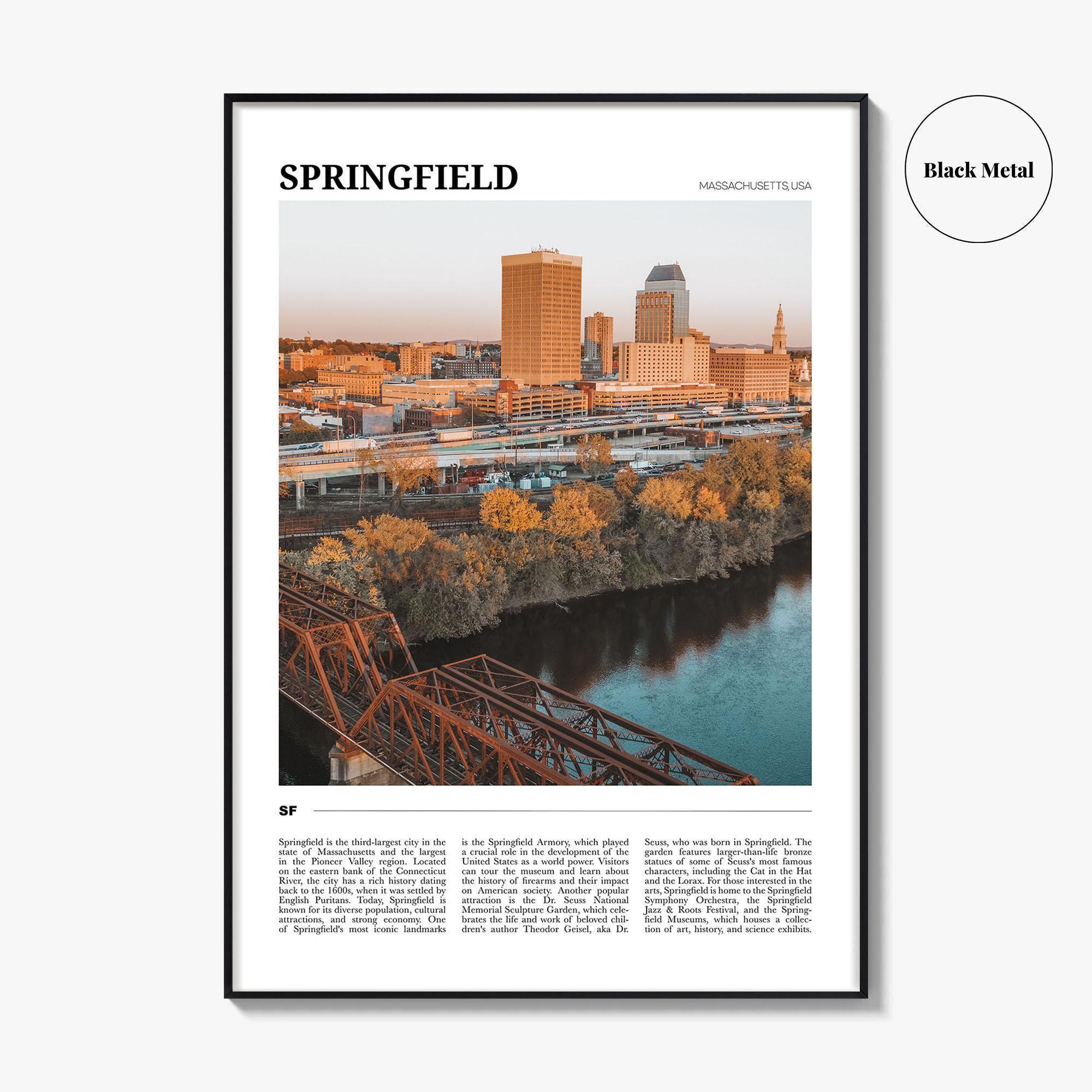 Springfield Travel Poster Massachusetts, Springfield Wall Art