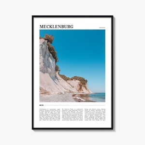 Mecklenburg Vorpommern Reiseposter: Lebendiges deutsches Wandkunst