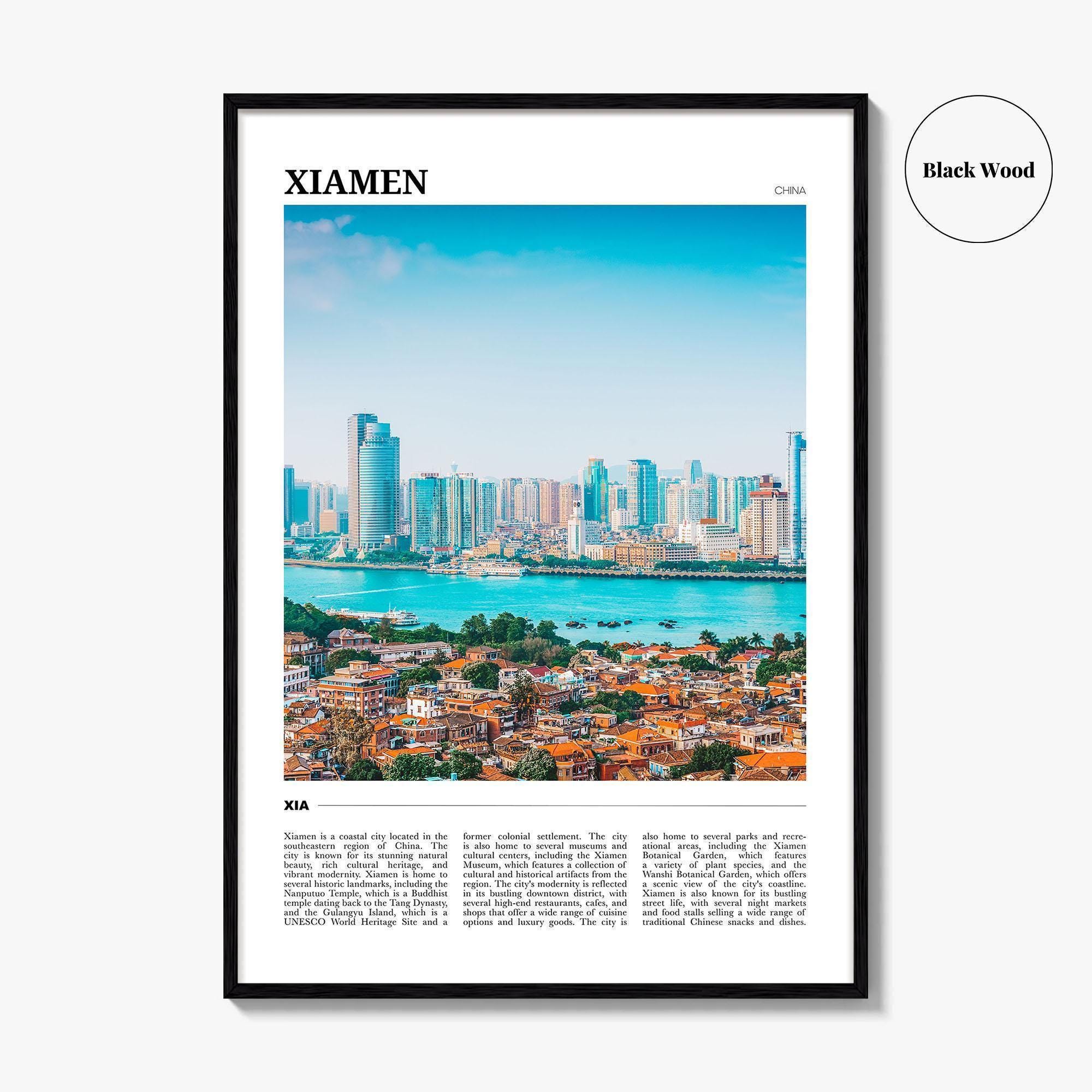 Xiamen China Travel Poster: Vibrant City Wall Art