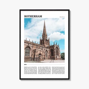 Rotherham Travel Poster, Rotherham Wall Art, Rotherham Poster Print, Rotherham Photo, Rotherham Decor, England, UK