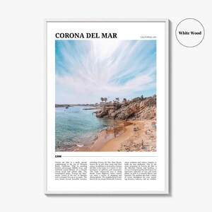 Cartel de viaje de Corona del Mar, Arte de pared de Corona del Mar, Impresión de cartel de Corona del Mar, Foto de Corona del Mar, Decoración de Corona, California, EE.UU. imagen 8
