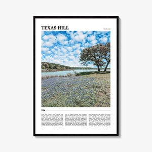 Texas Hill Travel Poster, Texas Hill Wall Art, Texas Hill Poster Print, Texas Hill Photo, Texas Hill Decor, Texas, USA