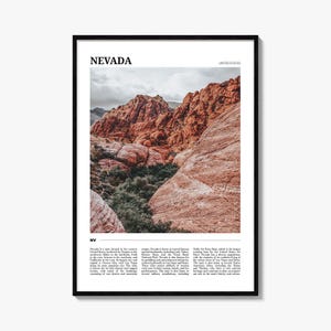 Nevada Travel Poster, Nevada Wall Art, Nevada Poster Print, Nevada Photo, Nevada Decor, USA