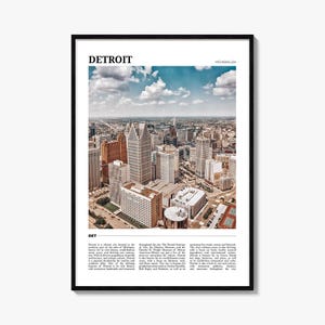 Detroit Skyline Poster: Lebendiges Stadtbild