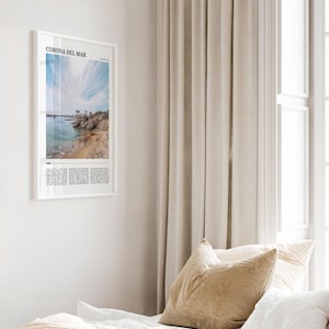 Cartel de viaje de Corona del Mar, Arte de pared de Corona del Mar, Impresión de cartel de Corona del Mar, Foto de Corona del Mar, Decoración de Corona, California, EE.UU. imagen 4
