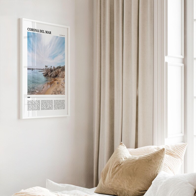 Cartel de viaje de Corona del Mar, Arte de pared de Corona del Mar, Impresión de cartel de Corona del Mar, Foto de Corona del Mar, Decoración de Corona, California, EE.UU. imagen 4