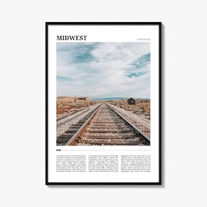 Midwest Travel Poster: Railroad Photography Print