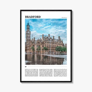 Bradford Travel Poster, Bradford Wall Art, Bradford Poster Print, Bradford Photo, Bradford Decor, England, UK