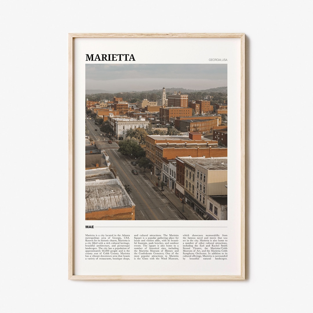 Marietta Travel Poster, Marietta Wall Art, Marietta Poster Print