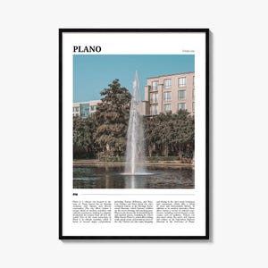 Plano Travel Poster, Plano Wall Art, Plano Poster Print, Plano Photo, Plano Decor, Texas, USA