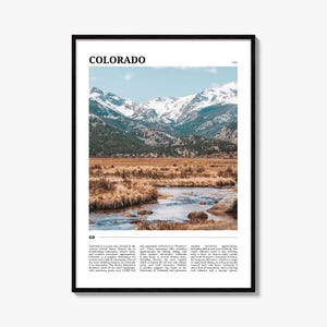 Colorado Travel Poster No 1, Colorado Wall Art, Colorado Poster Print, Colorado Photo, Colorado Decor, USA