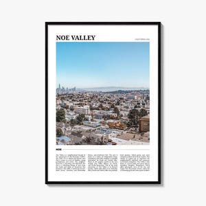 Noe Valley-reisposter, Noe Valley-muurkunst, Noe Valley-posterprint, Noe Valley-foto, Noe Valley-decor, Californië, VS