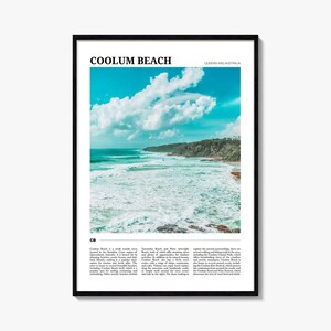 Coolum Beach Reiseplakat, Coolum Beach Wandkunst, Coolum Strand Poster Druck, Coolum Strand Foto, Coolum Strand Dekor, Queensland, Australien
