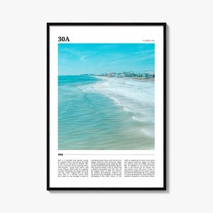 30A reisposter, 30A muurkunst, 30A posterprint, 30A foto, 30A decor, Florida, VS