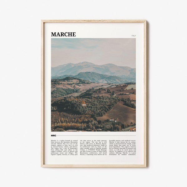 Marche Travel Poster, Marche Wall Art, Marche Poster Print, Marche Photo, Marche Decor, Italy